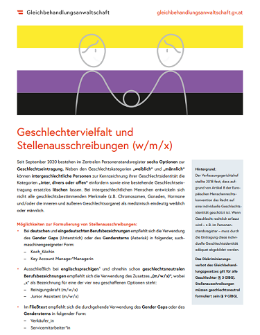 Diskriminierung Bei Der Jobsuche - Themen - Gleichbehandlungsanwaltschaft